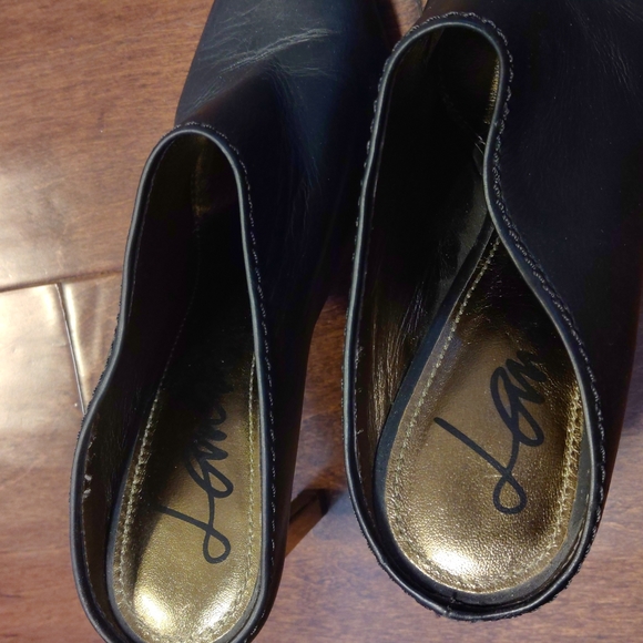 Lanvin Back Gold Heel Stilleto Mules 37 - Picture 5 of 12